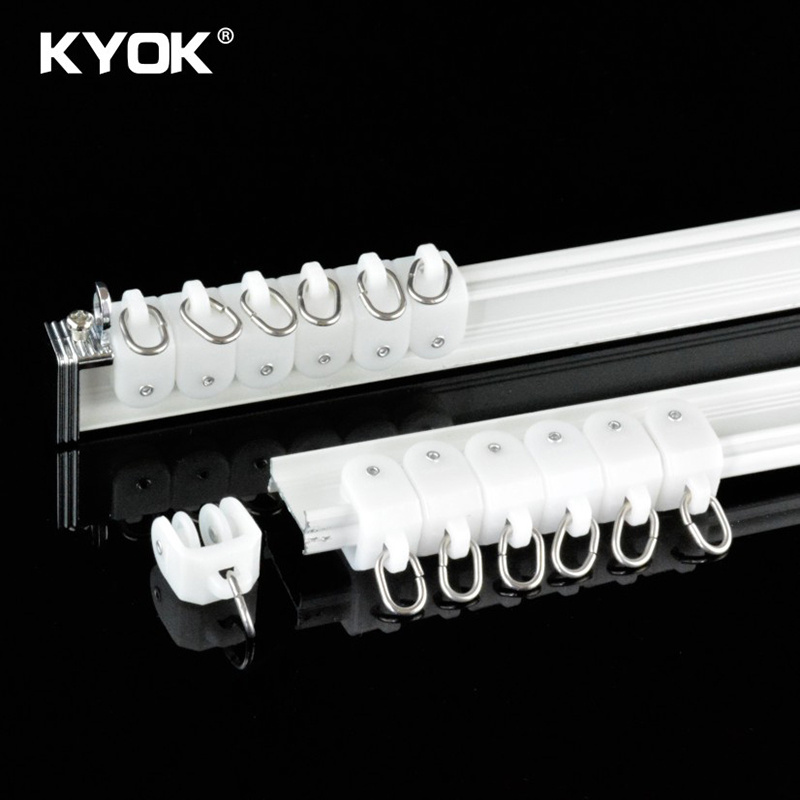 KYOK American Style Curtain Track Flexible Aluminium Curtain Track Ceiling Bracket For Curtain Track With Pulley System M913