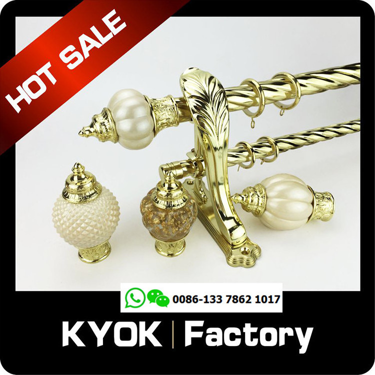 KYOK cheap price double stainless steel wed curtain pipe , metal pipe curtain rod