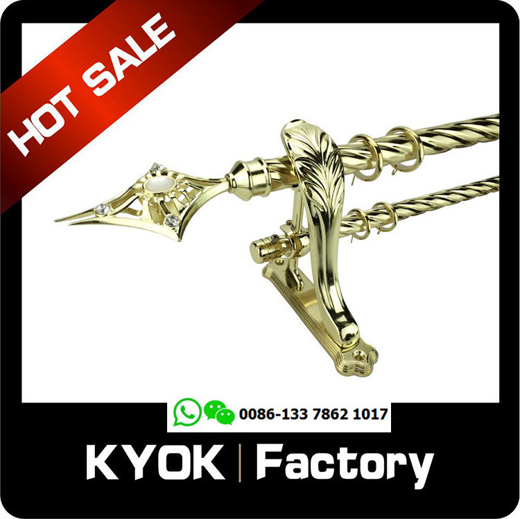 KYOK cheap price double stainless steel wed curtain pipe , metal pipe curtain rod