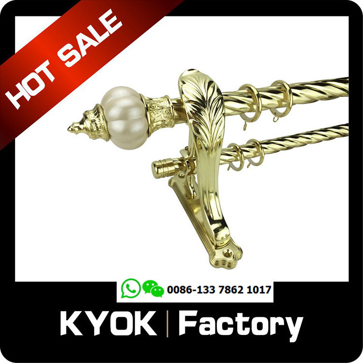 KYOK cheap price double stainless steel wed curtain pipe , metal pipe curtain rod