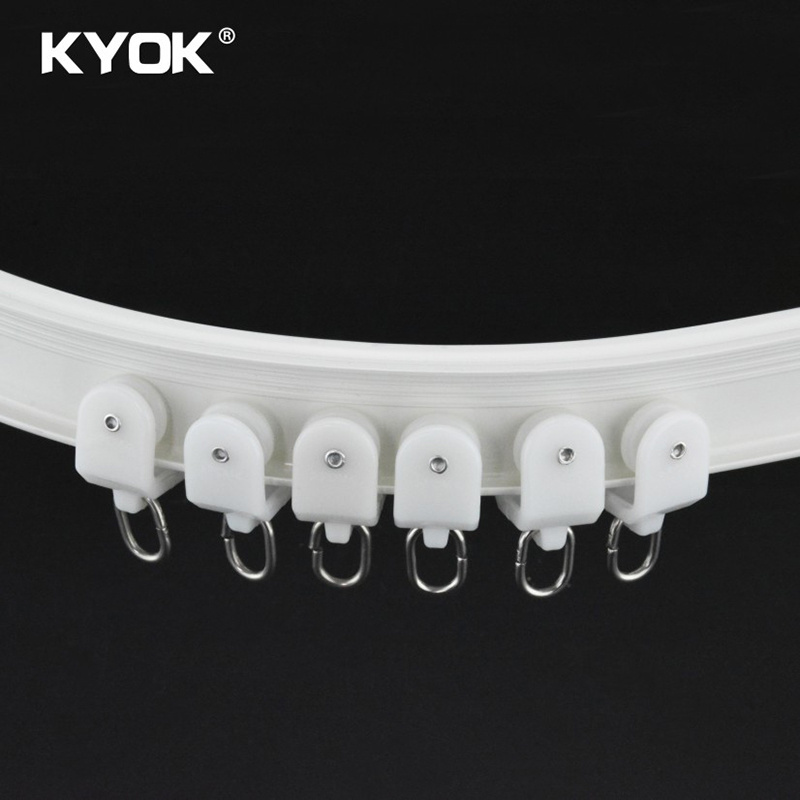 KYOK American Style Curtain Track Flexible Aluminium Curtain Track Ceiling Bracket For Curtain Track With Pulley System M913