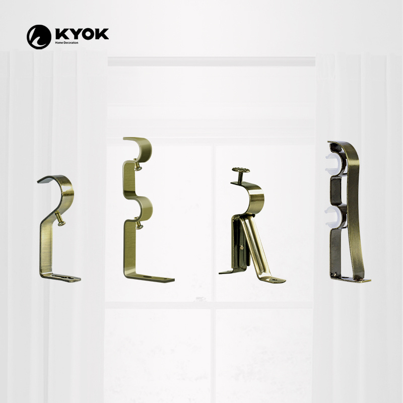 KYOK curtain hooks curtain rod brackets hanger with screws