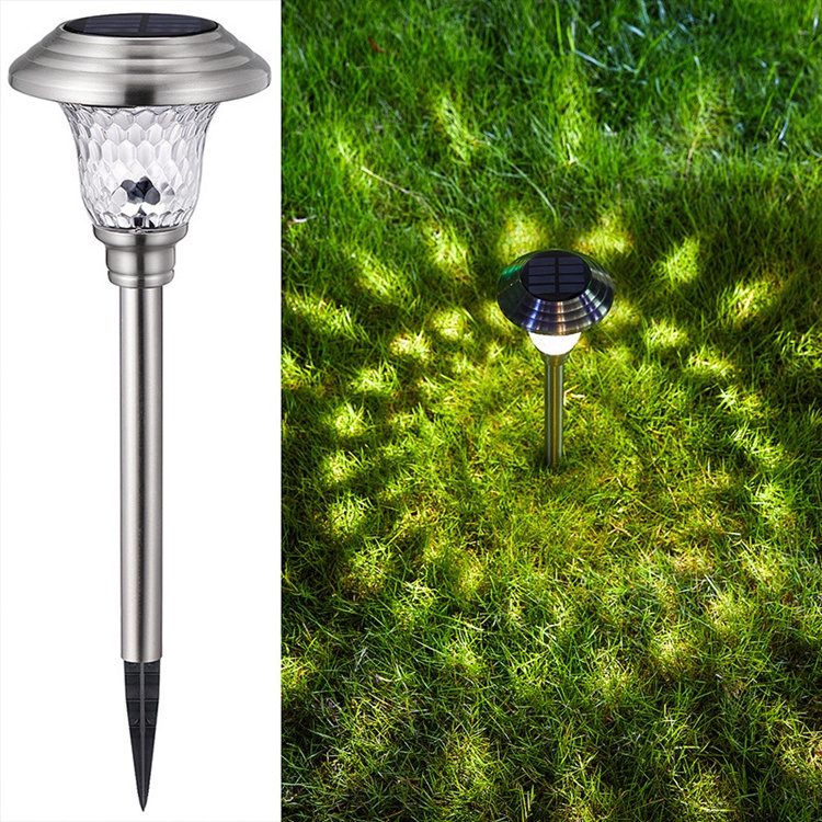 Solar Lawn Pathway Lights Solar Powered Garden Lights Waterproof Stainless Steel Glass Led Path Lights for Home Decor H0442