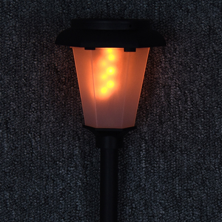 Flame Lights Decorative Outdoor Lighting Solar Powered Waterproof Solar Pathway Lights Landscape Home Decor H0451