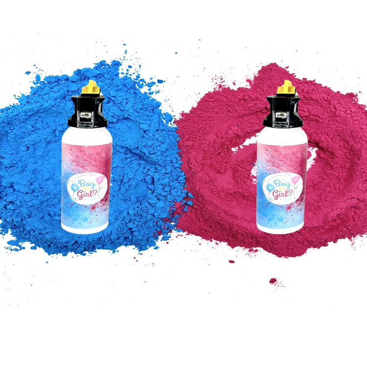 Boy or Girl Gender Reveal Blue & Pink Color Holi Powder Spray Blaster Powder Smoke Blaster Spray Gender Reveal Decoration KD281