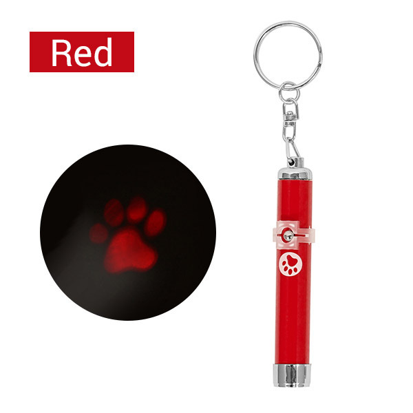 Portable Creative Funny Pet Cat Toy Training Tool Cat Led Pointer Pen Bright Footprints Fish Mice Cat Laser Pen XK0171