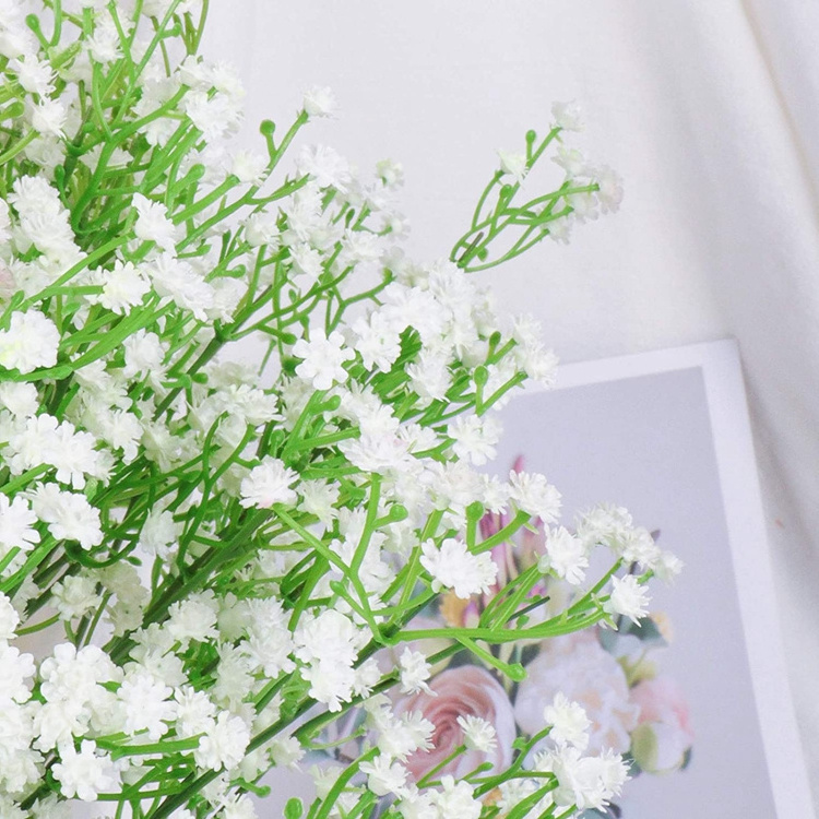 Baby Breath Artificial Flowers Gypsophila Bouquets Fake Real Touch Flowers for Wedding Party Garden Decoration Home Decor KZH363