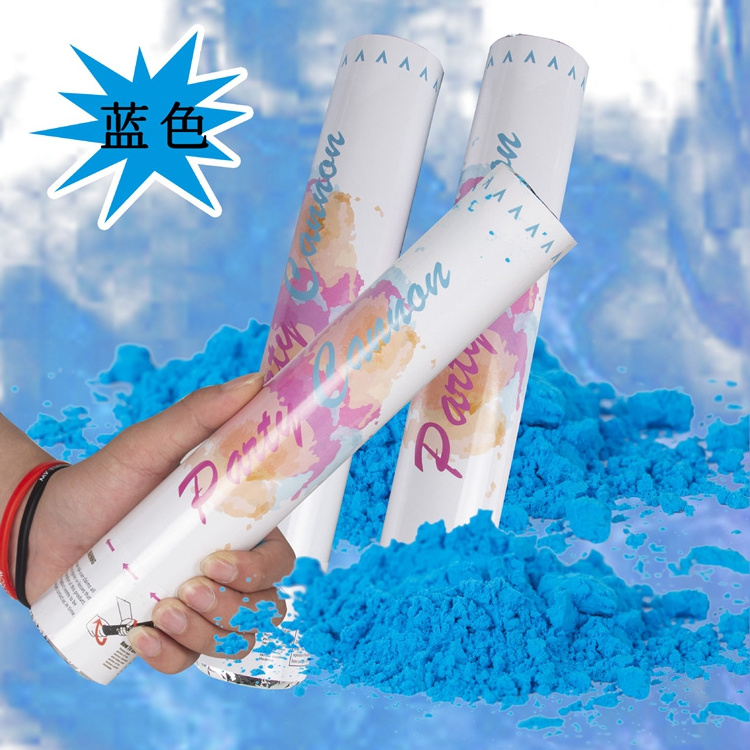 Blue Pink Gender Reveal Confetti Powder Cannon Gender Reveal Party Supplies Popper- Smoke Powder & Confetti Sticks Cannons KD152