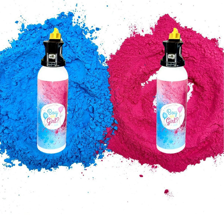 Boy or Girl Gender Reveal Blue & Pink Color Holi Powder Spray Blaster Powder Smoke Blaster Spray Gender Reveal Decoration KD281