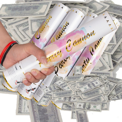 Dollar Bill Confetti Cannon Party Poppers Shooters Handheld Money Confetti Cannon Adults Birthday Wedding Party Supplies KD152