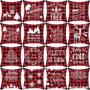 Christmas Cushion Cover Merry Christmas Decor For Home Decorative Sofa Pillow Cover Case Seat Car Home Decor Throw Pillow KJ037