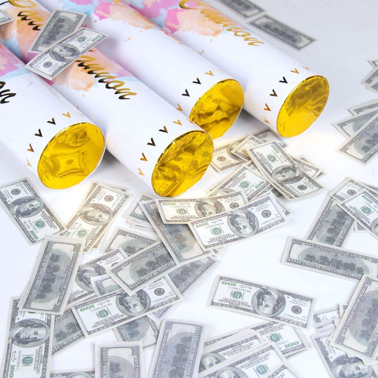 Dollar Bill Confetti Cannon Party Poppers Shooters Handheld Money Confetti Cannon Adults Birthday Wedding Party Supplies KD152