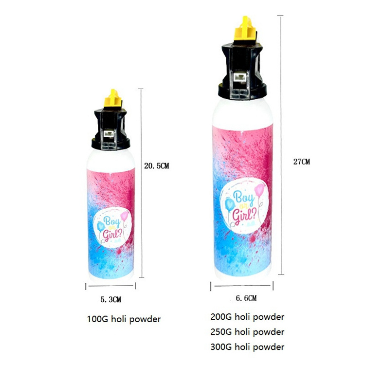 Boy or Girl Gender Reveal Blue & Pink Color Holi Powder Spray Blaster Powder Smoke Blaster Spray Gender Reveal Decoration KD281