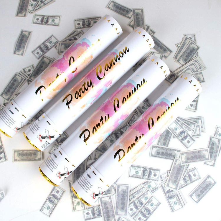 Dollar Bill Confetti Cannon Party Poppers Shooters Handheld Money Confetti Cannon Adults Birthday Wedding Party Supplies KD152