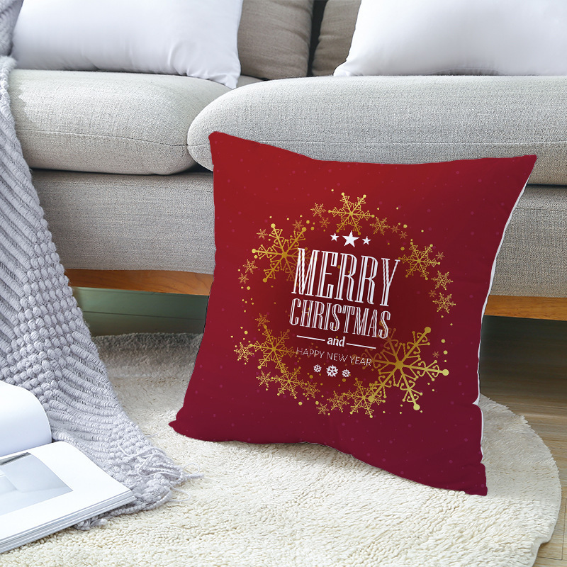 Christmas Cushion Cover Decorative Sofa Pillow Cover Case Seat Car Home Decor Throw Pillowcase Christmas Decoration  KJ039