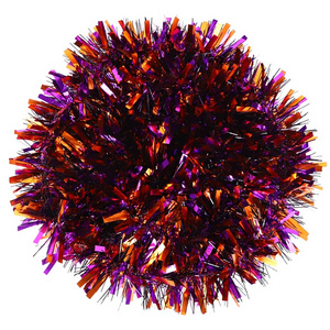 Halloween Tinsel Garlands Shiny Black Orange and Purple Halloween Hanging Metallic Garland for Halloween Party Supplies KD2170