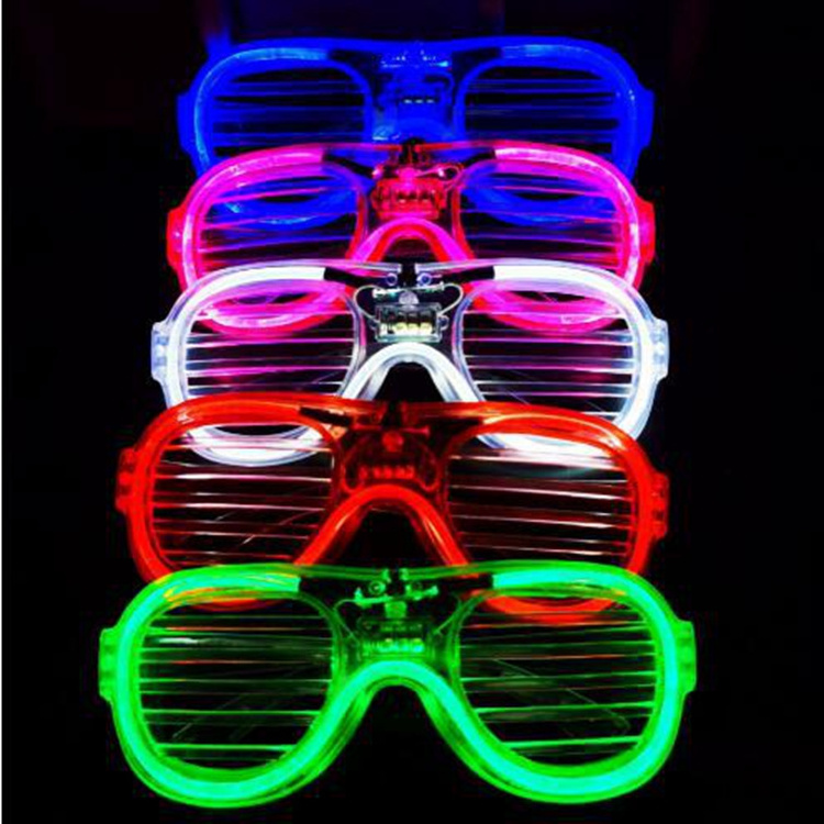 Shutter Shades Sunglasses Plastic LED Light Up Glasses Glow in the Dark Party Supplies for Kids Adult Birthday New Year H0959