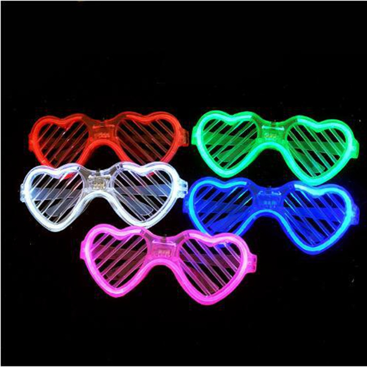 Shutter Shades Sunglasses Plastic LED Light Up Glasses Glow in the Dark Party Supplies for Kids Adult Birthday New Year H0959