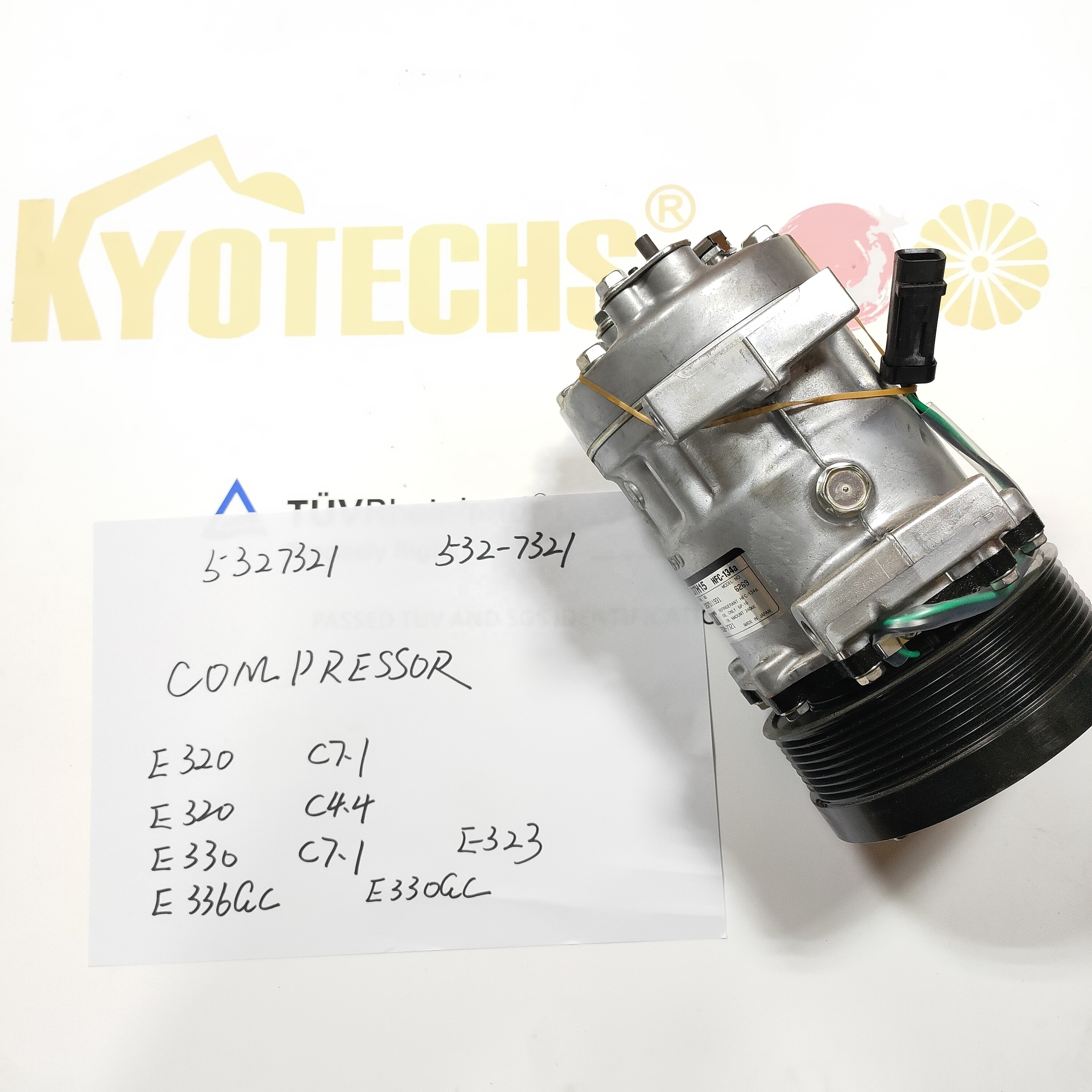 KYOTECHS CONSTRUCTION PART 5327321 532-7321 E320 C7.1 E320 C4.4 E330 C7.1 E323 E336GC E330GC COMPRESSOR