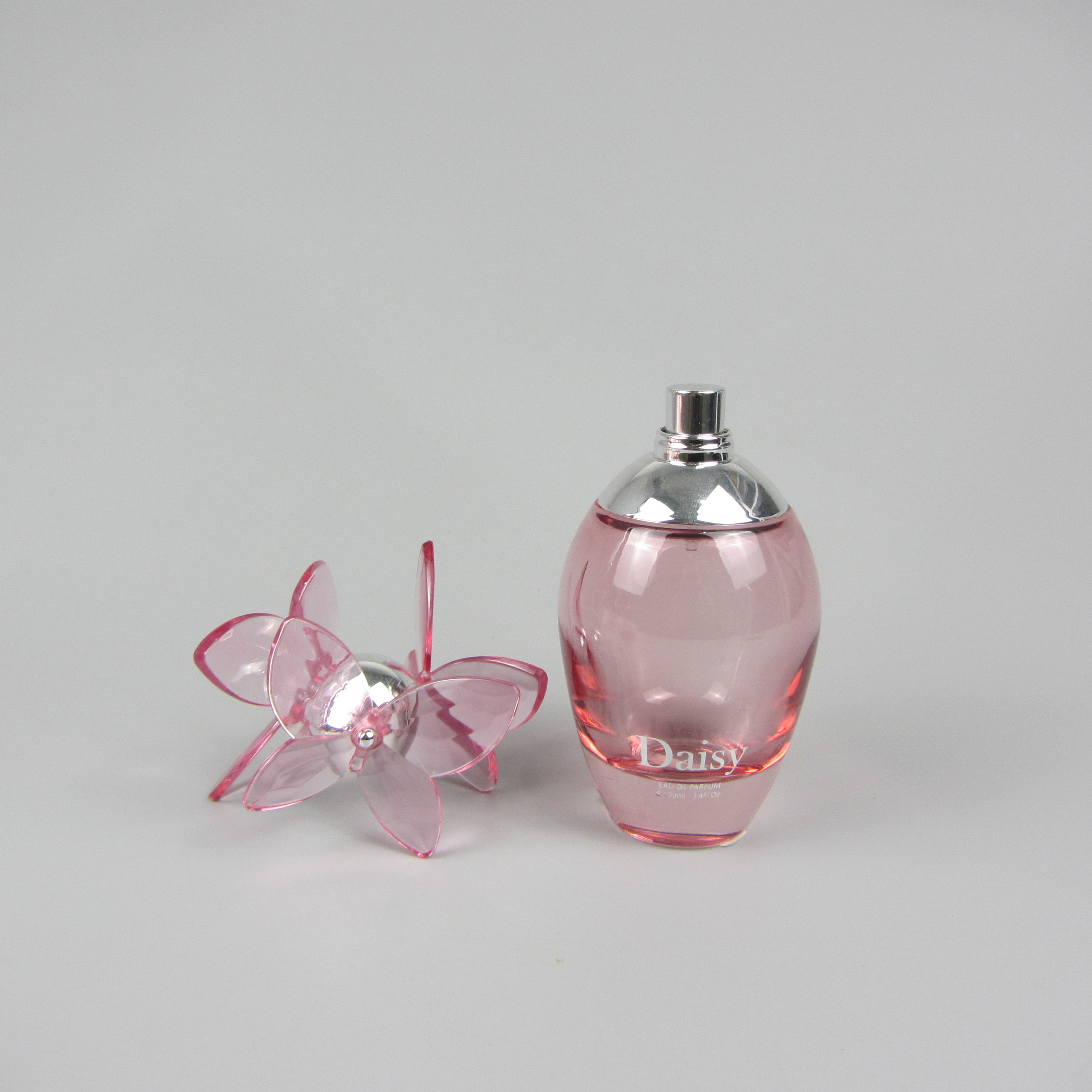 Wholesale Luxury Ladies Perfume Packaging Flower Shape 100ml Glass Perfume Bottle