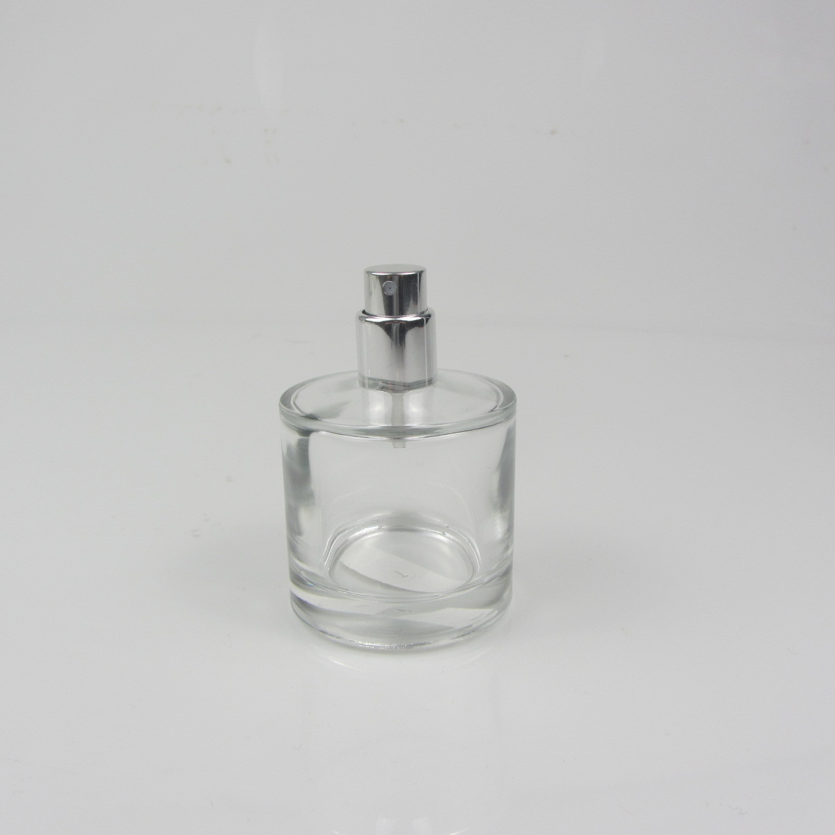 Clear Round Iridescent Clear Glass Spray Perfume Empty Colored Glass Bottle