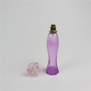 Nice Flower Shaped Perfume Glass Bottle With Ross Shaped Cap