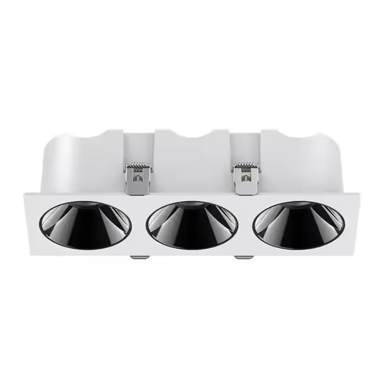 Kyqee Three Head Fixture Recessed Square Downlight Spot Lights Led Ceiling Downlight