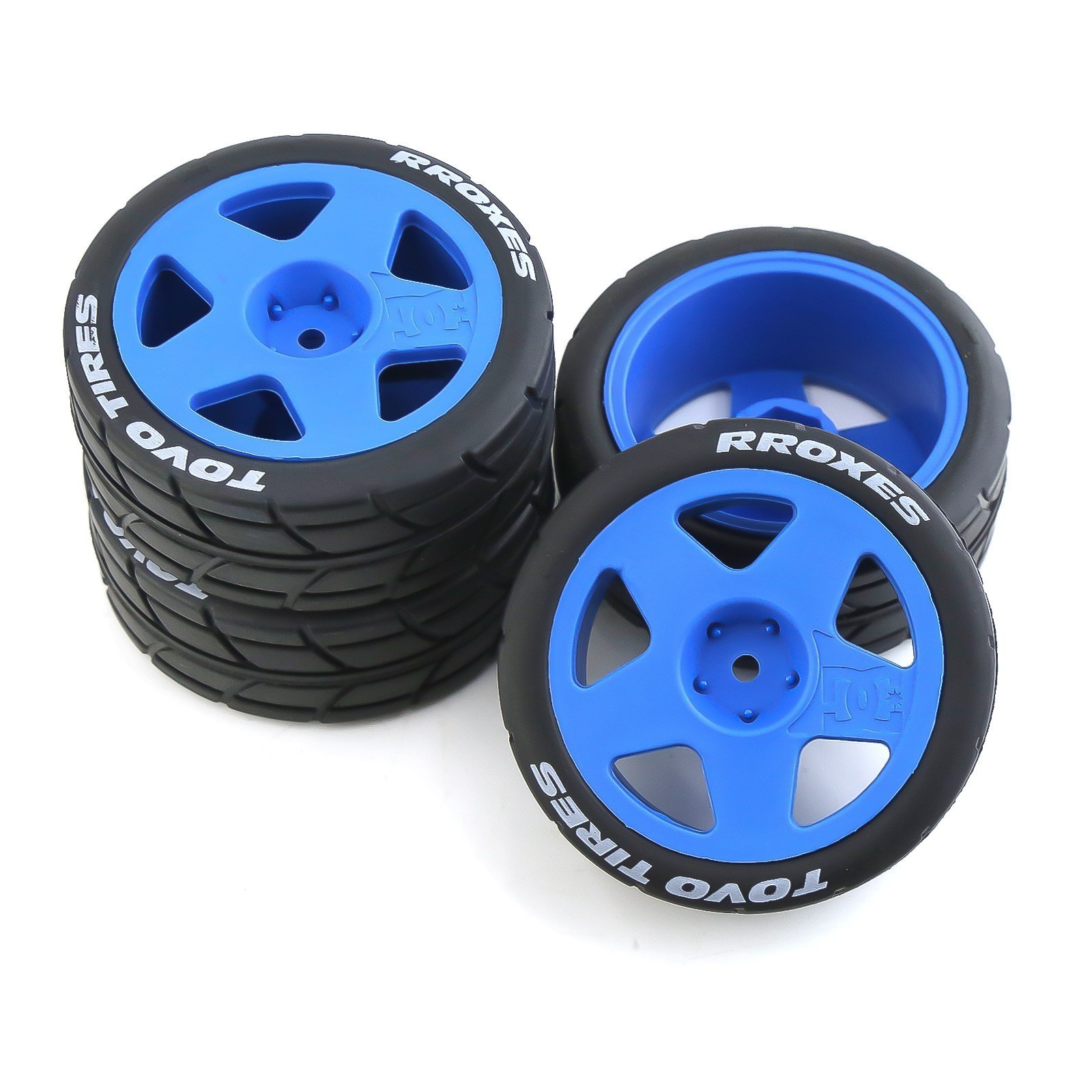 1:/10 rc rc champion fiesta rally wheels runflat tires for hpi kyosho tamiya xv01 tt02