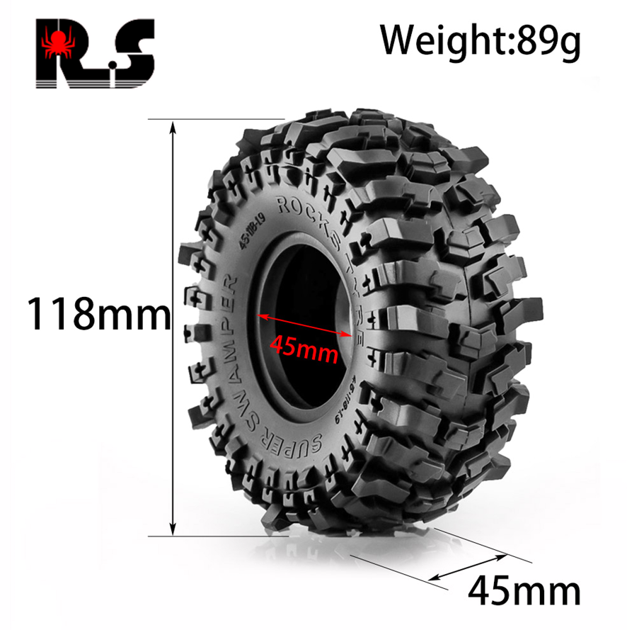 RS 1.9 inch climbing tires for D90 SCX10 TRX4 YK Rui Tai universal climbing tyres African Lion R92