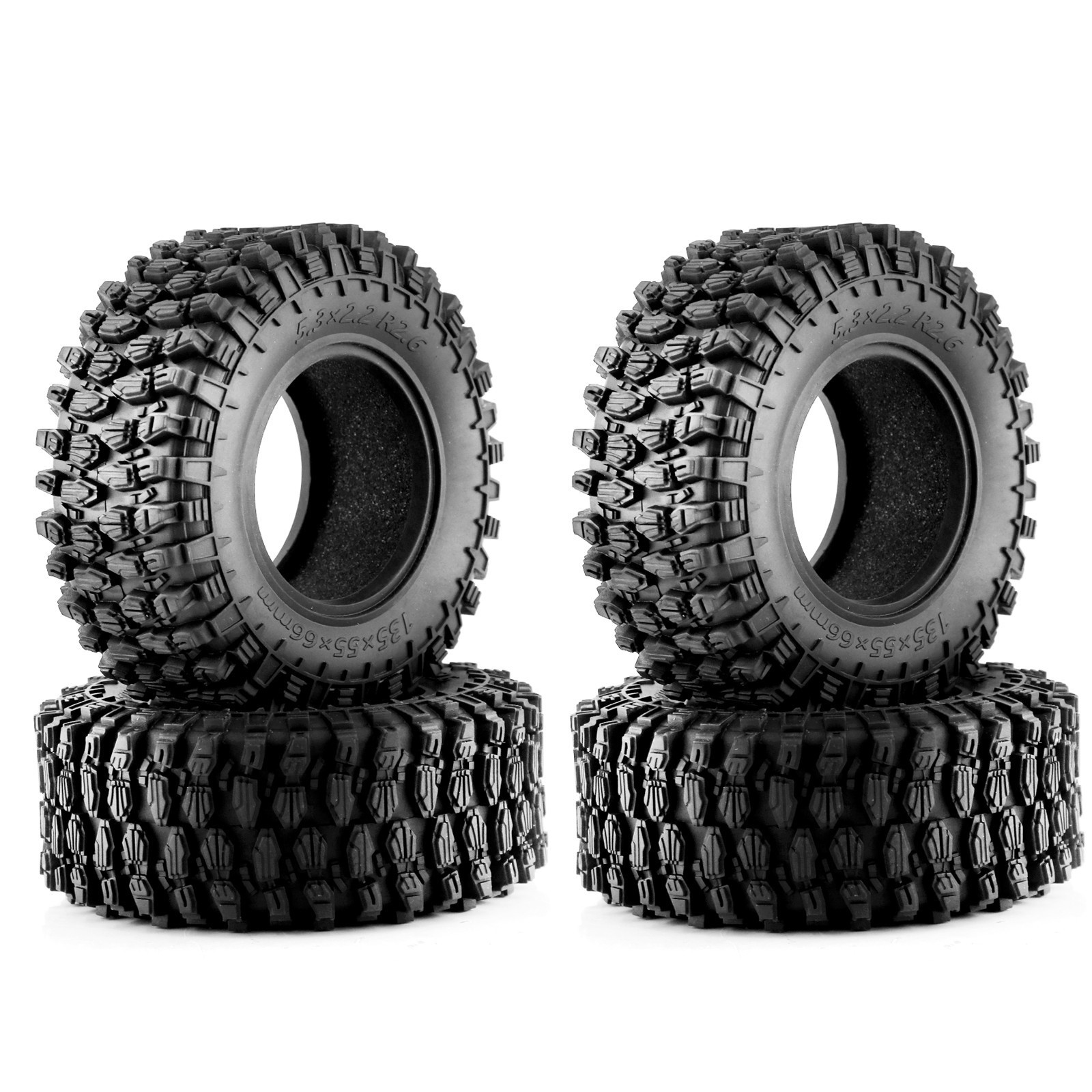 R2.6 inch 135*55*66mm rubber tires G8 same super climbing performance tread for 1/8 climbing car