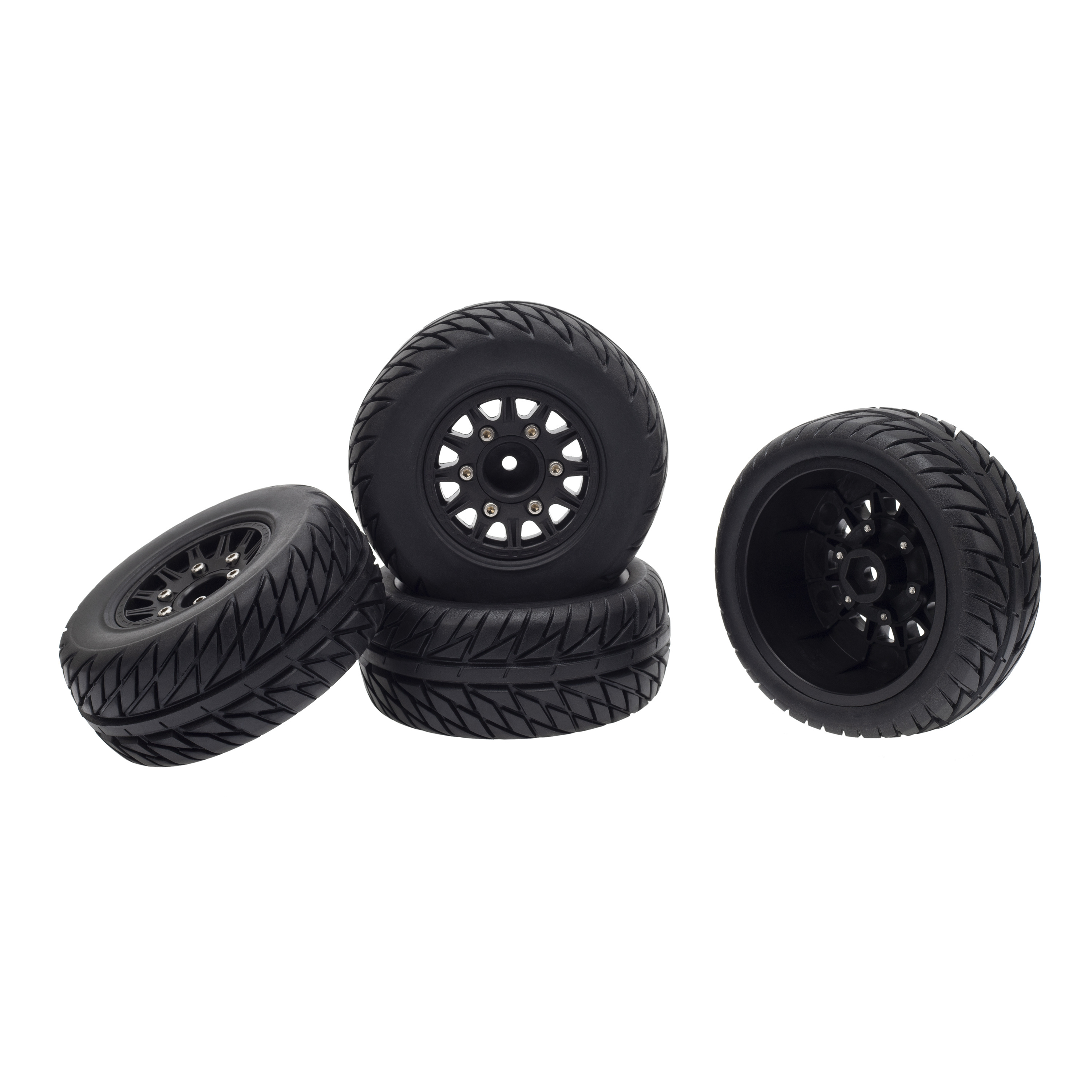 1/10 Short Course Truck Tires Buggy Rubber Tires 12mm 14mm 17mm Coupler for Traxxas slash Arrma Redcat