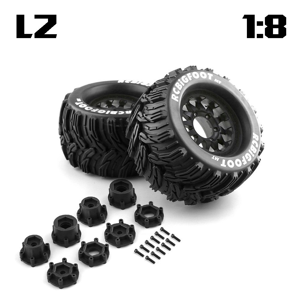 1/8 Big-foot Wheel Tire for E-Revo Outcast Sledge Kroton HPI RC Car Upgrade Parts