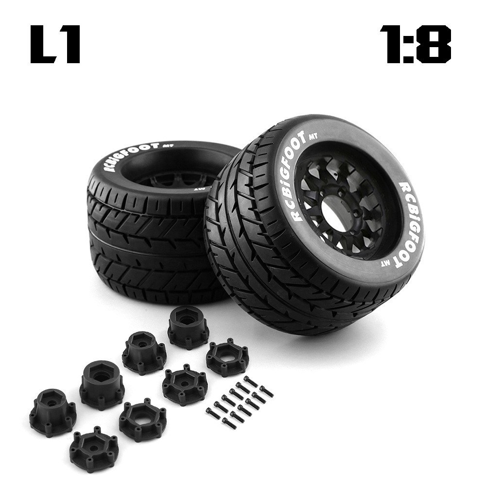 1/8 Big-foot Wheel Tire for E-Revo Outcast Sledge Kroton HPI RC Car Upgrade Parts