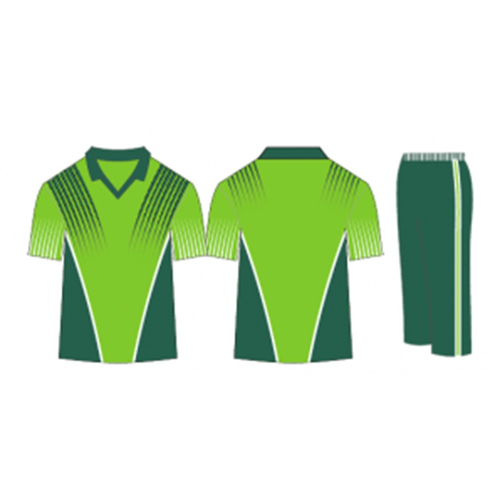 Custom cricket color uniforms best cricket jersey designs made in Pakistan