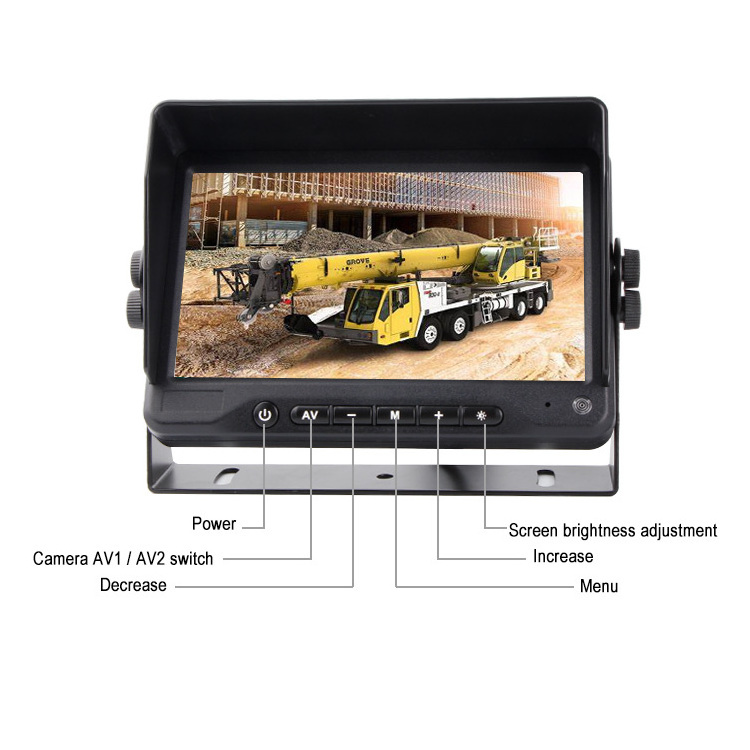 Factory Price AHD Car LCD Display Bus 7 Inch AHD Quad Monitor 4 Channels Split