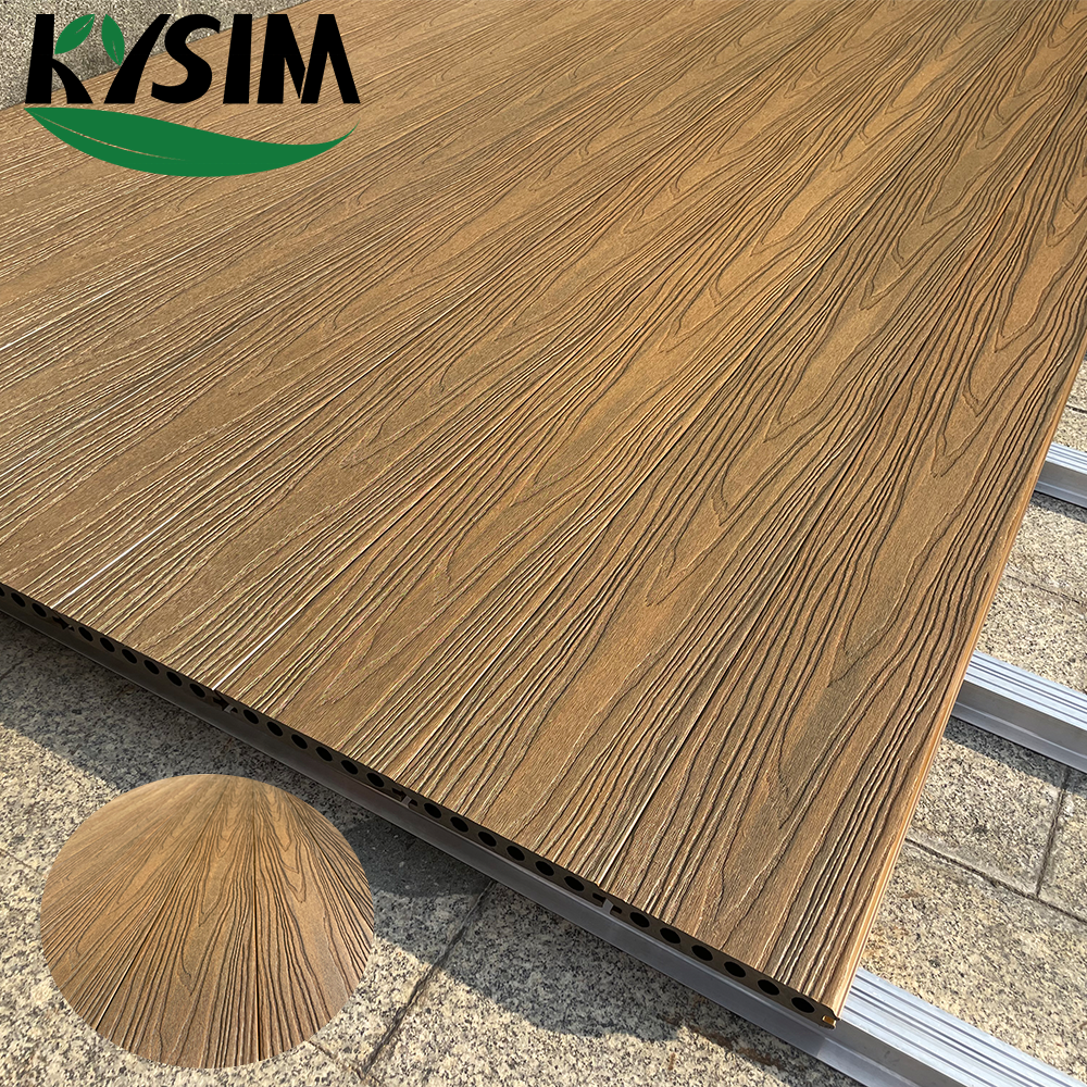 New technology WPC 3D embossed co-extrusion composite decking better than outdoor flooring