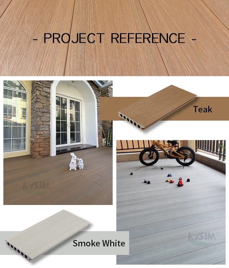 Invisible gap decking board outdoor flooring wood composite WPC decking