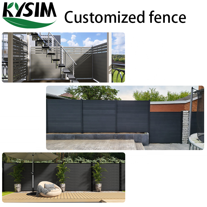 wood plastic composite courtyard outdoor garden wpc lattice private wpc fence panels