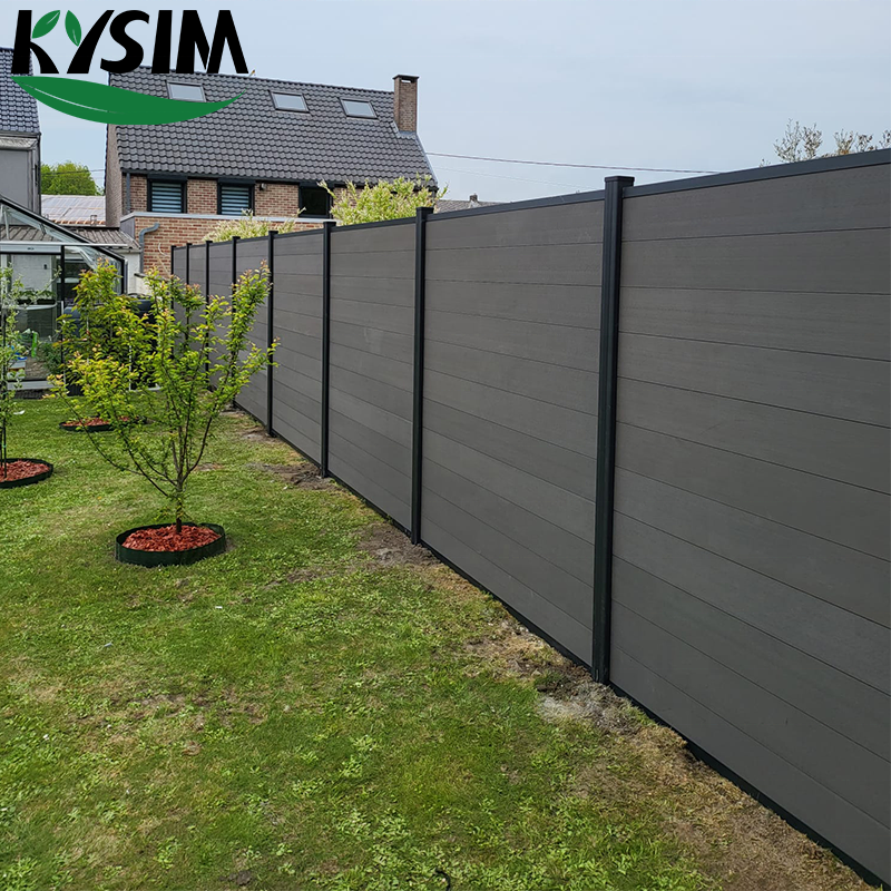 modern building fence wpc cheap panels 3d Co-Extrusion wood composite fence panel wholesale garden private fence panel