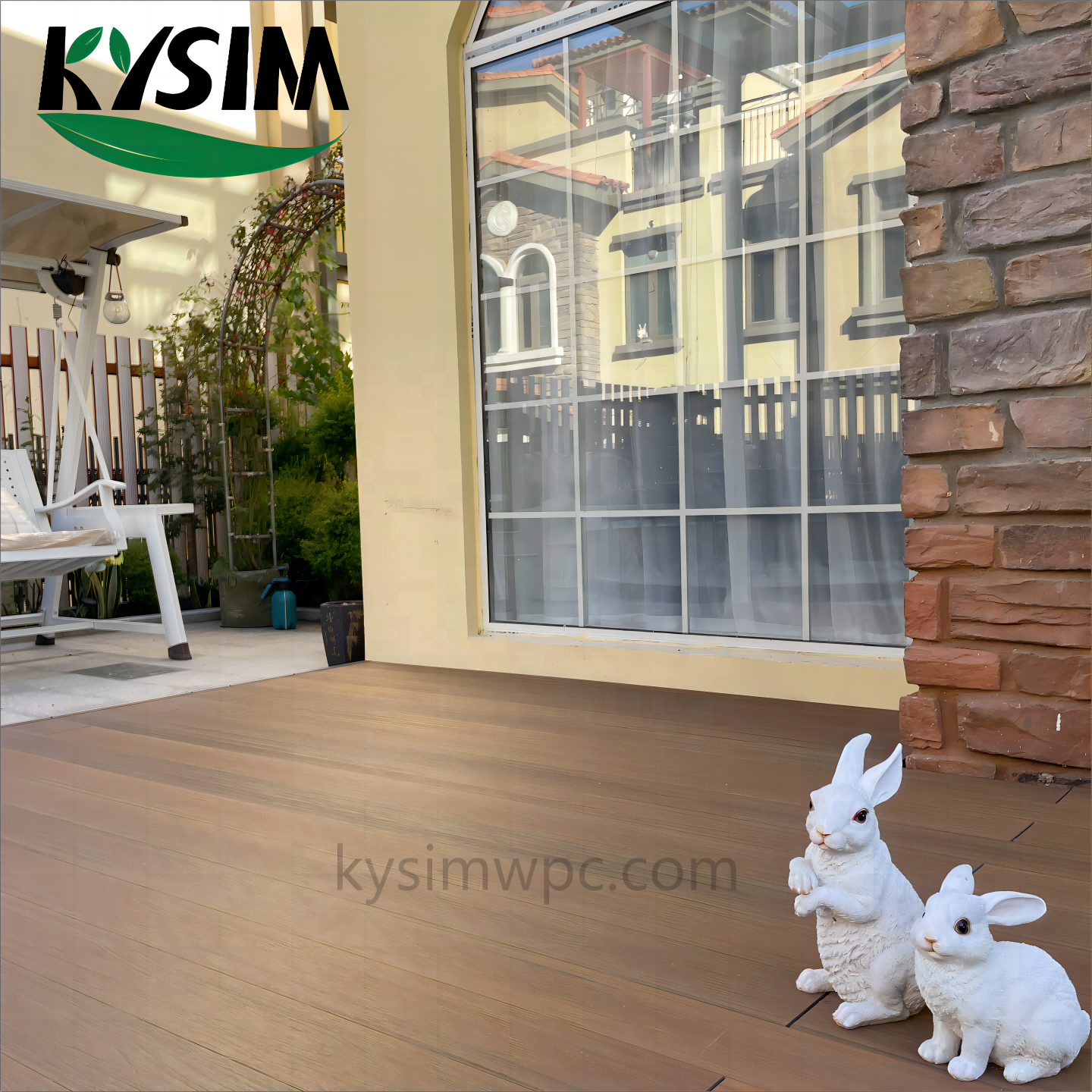 NEW Embossed decking Invisible gap outdoor flooring  WPC Decking