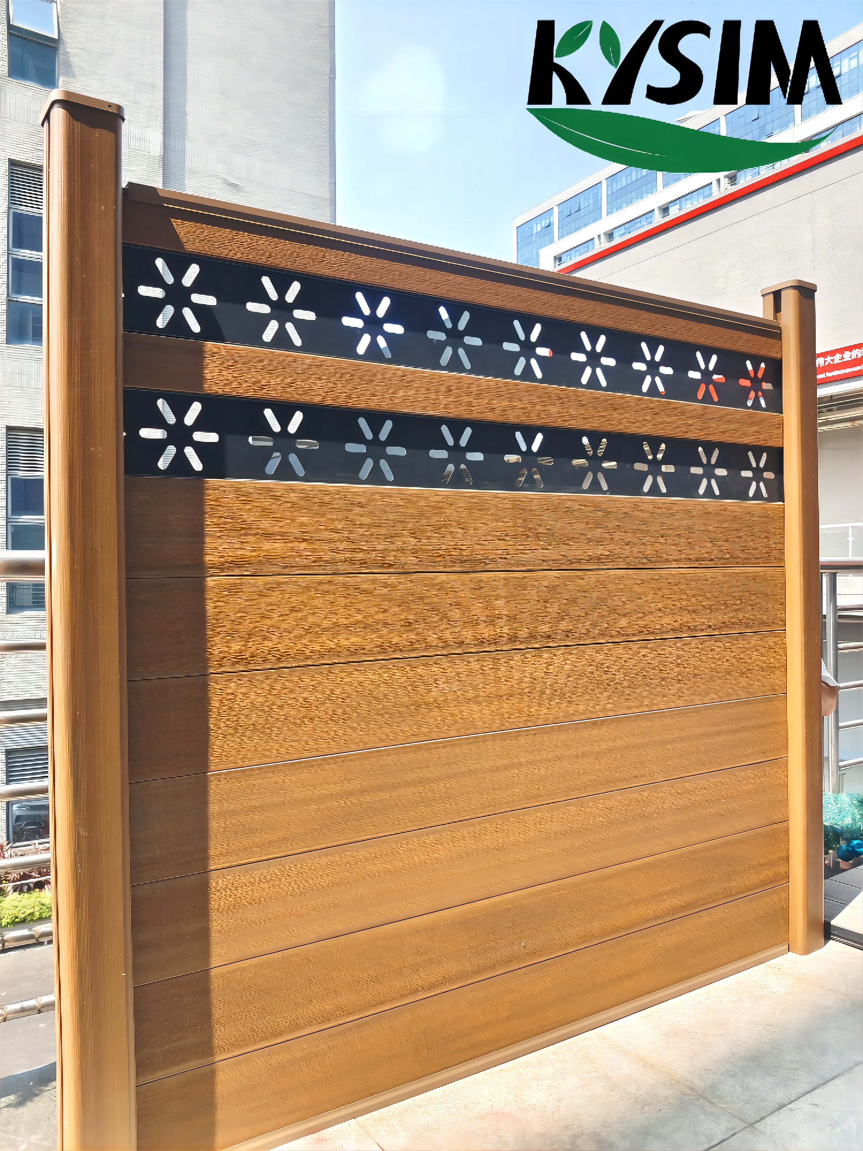 wood plastic composite fence board wpc fence aluminum post with gates