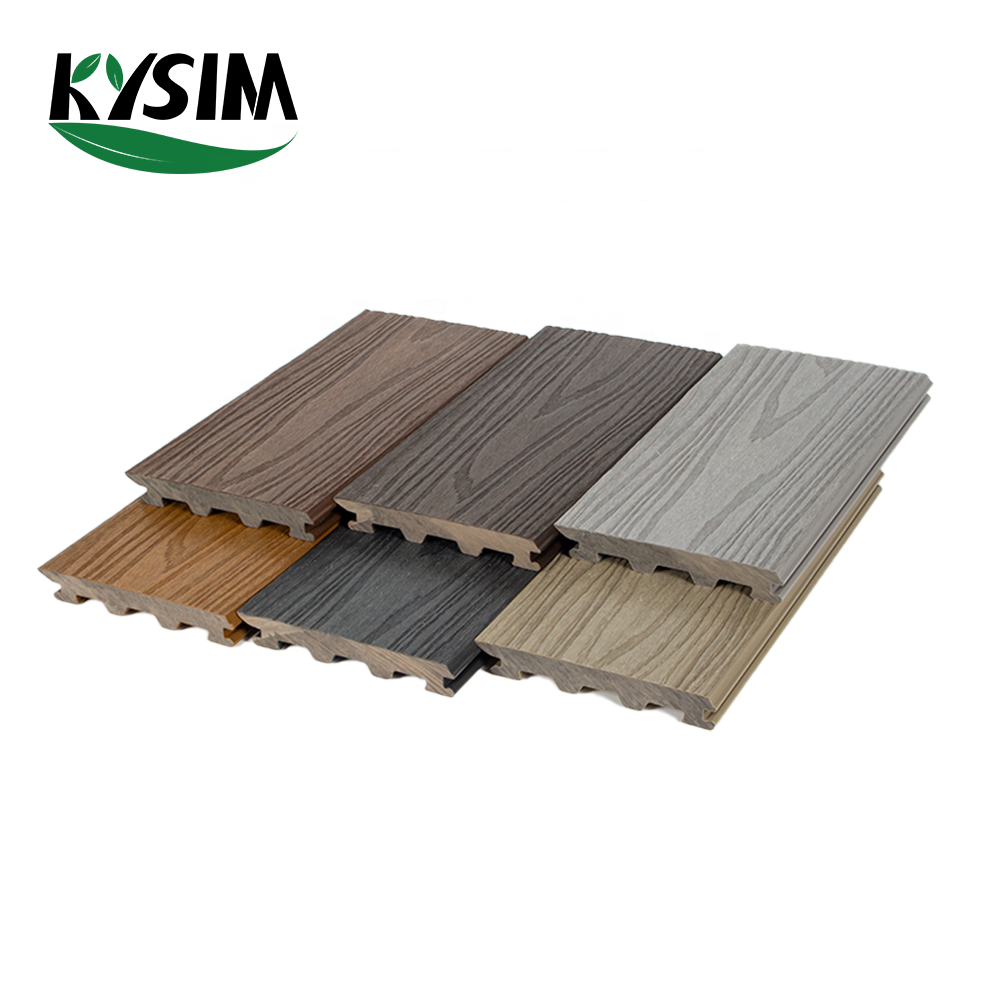 Invisible gap decking board outdoor flooring wood composite WPC decking