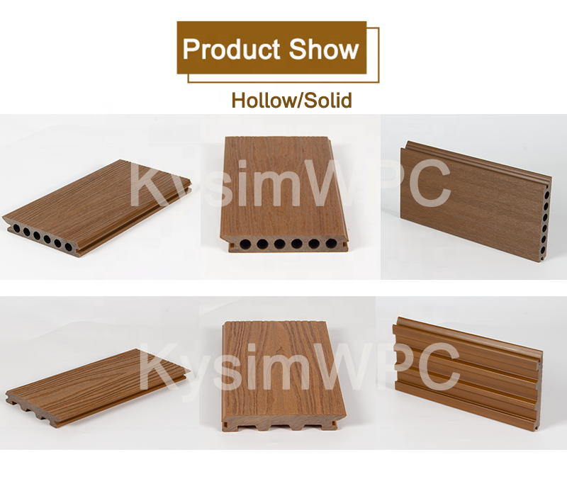 Invisible gap decking board outdoor flooring wood composite WPC decking