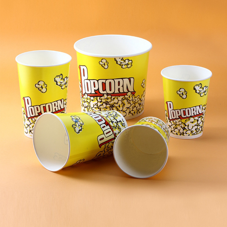 Disposable Paper Food Packaging Take Away Paper Fried Chicken Wings Buckets With Lid