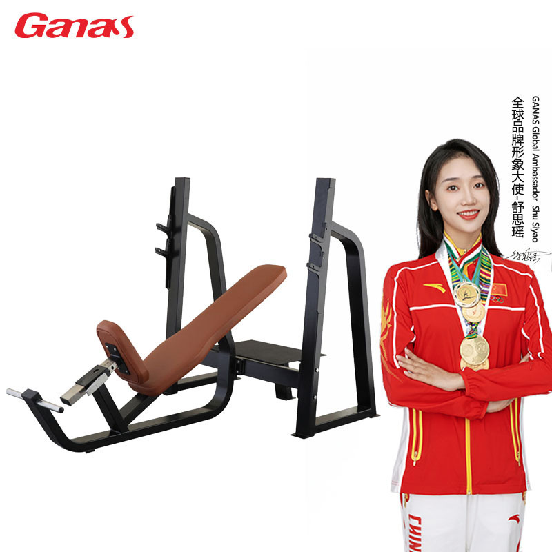 Ganas Gym Equipment Commercial Weight Bench Adjustable Benches Barbell With Weight Plates Set