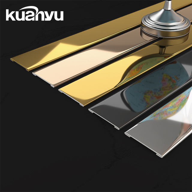 Flexible Flat Metal Strips decorative Stainless Steel Flat Strips mirror gold finish flat metal stainless steel trim