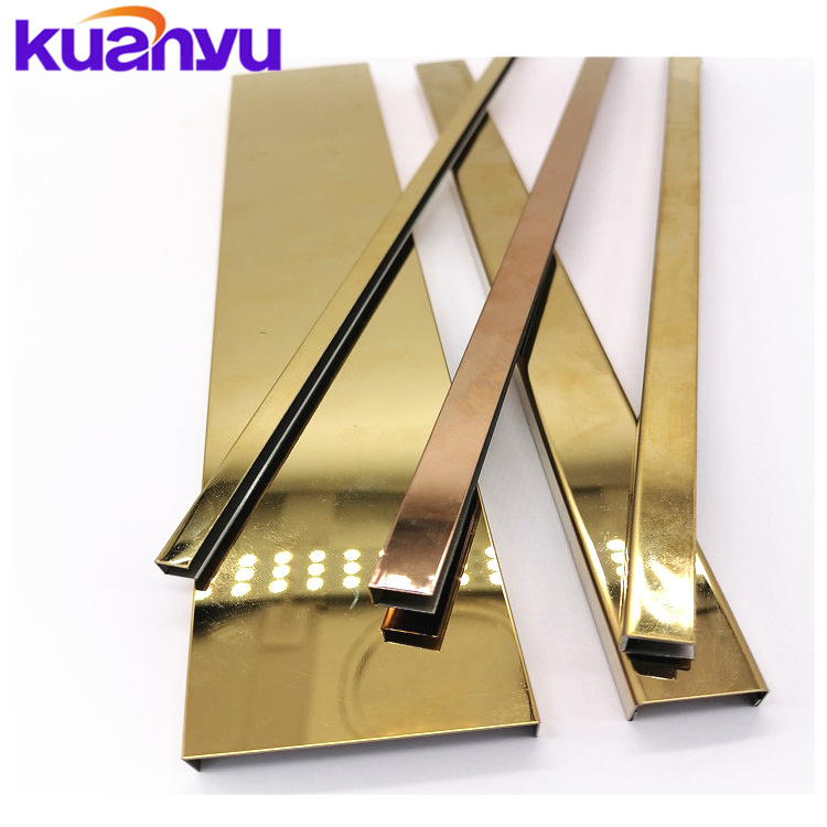 Foshan  manufacturer  Factory new mirror product metal pool edging trim stainless steel quarter round trim