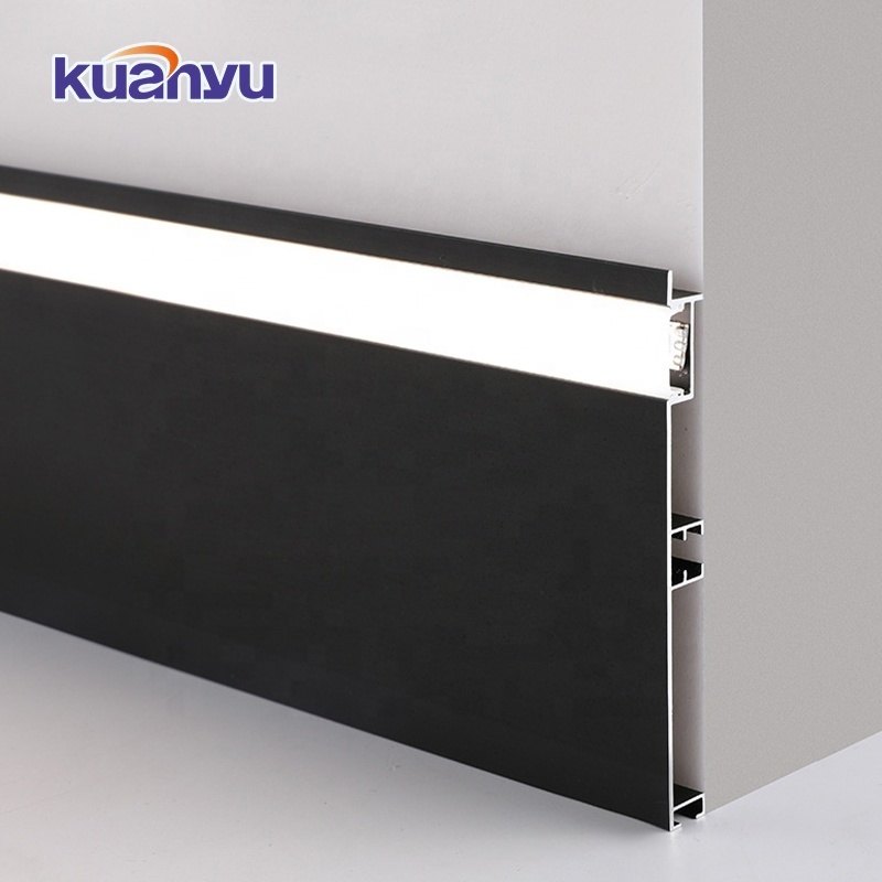 High Quality 304 Stainless Steel Skirting Board Metal Skirting Board Profiles Led Baseboard With Light For Decoration