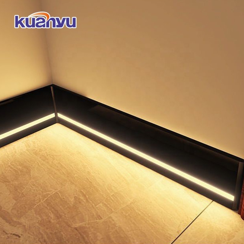 High Quality 304 Stainless Steel Skirting Board Metal Skirting Board Profiles Led Baseboard With Light For Decoration