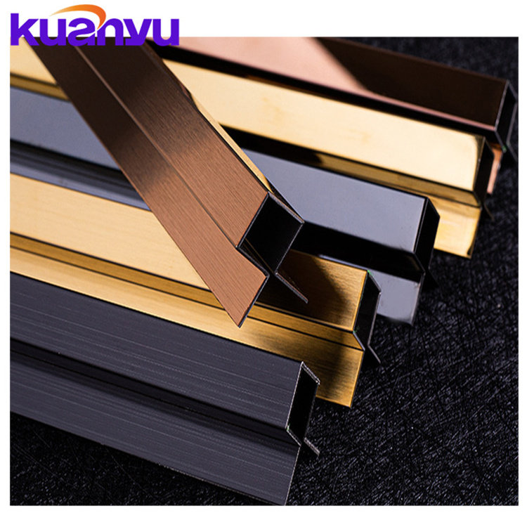 Quality Assurance Stainless Steel Decorative Brass Tile Trim  Metal Edging Ceiling Trim